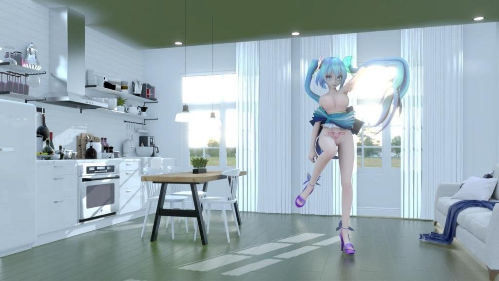 MMD23-001 初音未来被操到淫叫不止！双马尾女神沦陷在巨根抽插下